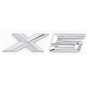Emblema adhesivo X5 para maletero cromado compatible con BMW