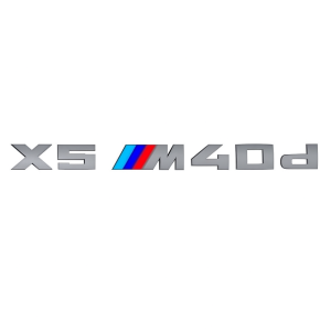 Emblema adhesivo X5 M40d para maletero cromado compatible con BMW