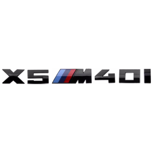 Emblema adhesivo X5 M40i para maletero negro brillo compatible con BMW