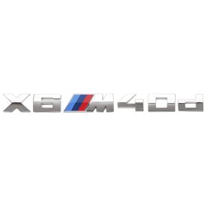 Emblema adhesivo X6 M40d para maletero cromado compatible con BMW