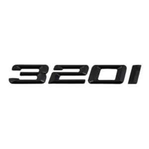 Emblema adhesivo 320i para maletero negro brillo compatible con BMW