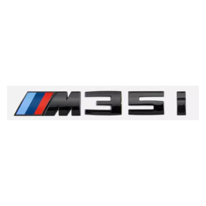 Emblema adhesivo M35i para maletero negro brillo compatible con BMW