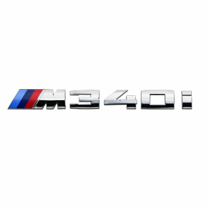 Emblema adhesivo M340i cromado para maletero compatible con BMW