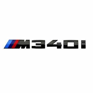 Emblema adhesivo M340i negro brillo para maletero compatible con BMW