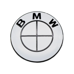 Emblema full white para capó/maletero 82 MM compatible con BMW