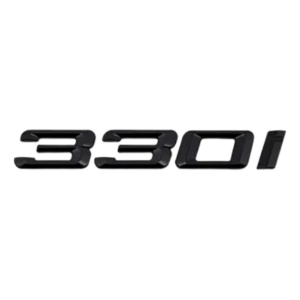 Emblema adhesivo 330i para maletero negro brillo compatible con BMW