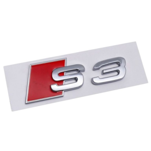 Emblema adhesivo S3 cromado para maletero compatible con Audi