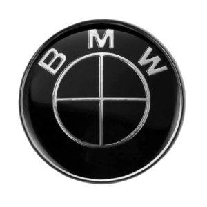 Emblema Full Black para capó o maletero 95 MM compatible con BMW