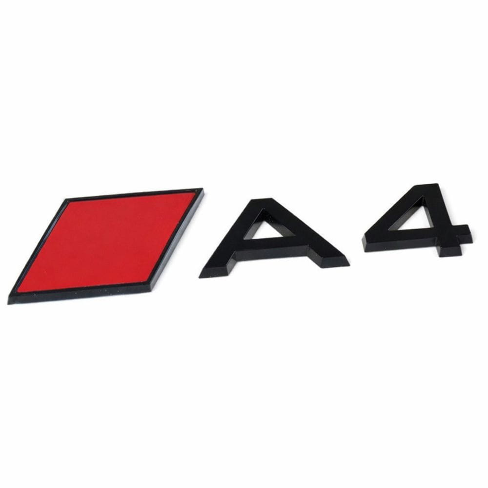 Logo A4 2021, 2022, 2023, 2024, 2025, 2026 para portón trasero de Audi A4 B9 Facelift