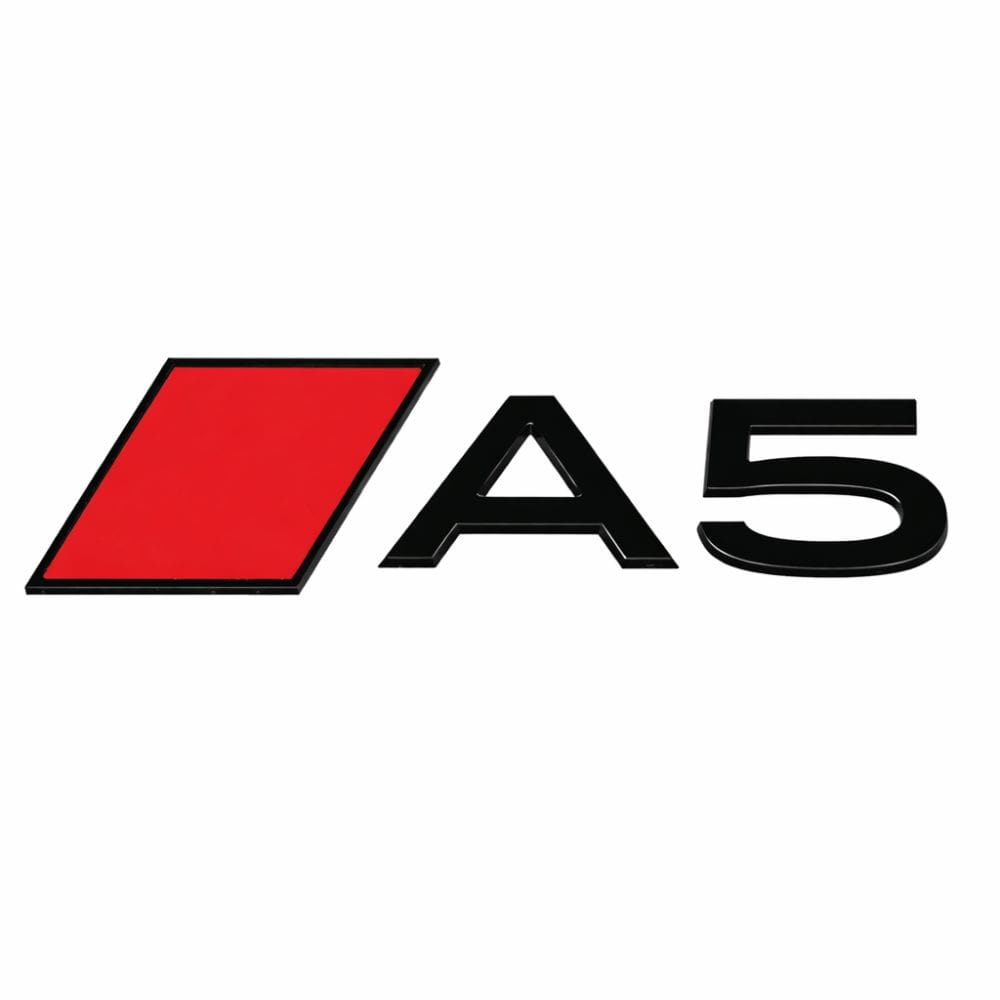 Logo A5 2021, 2022, 2023, 2024, 2025, 2026 para portón trasero de Audi A5 B9Facelift