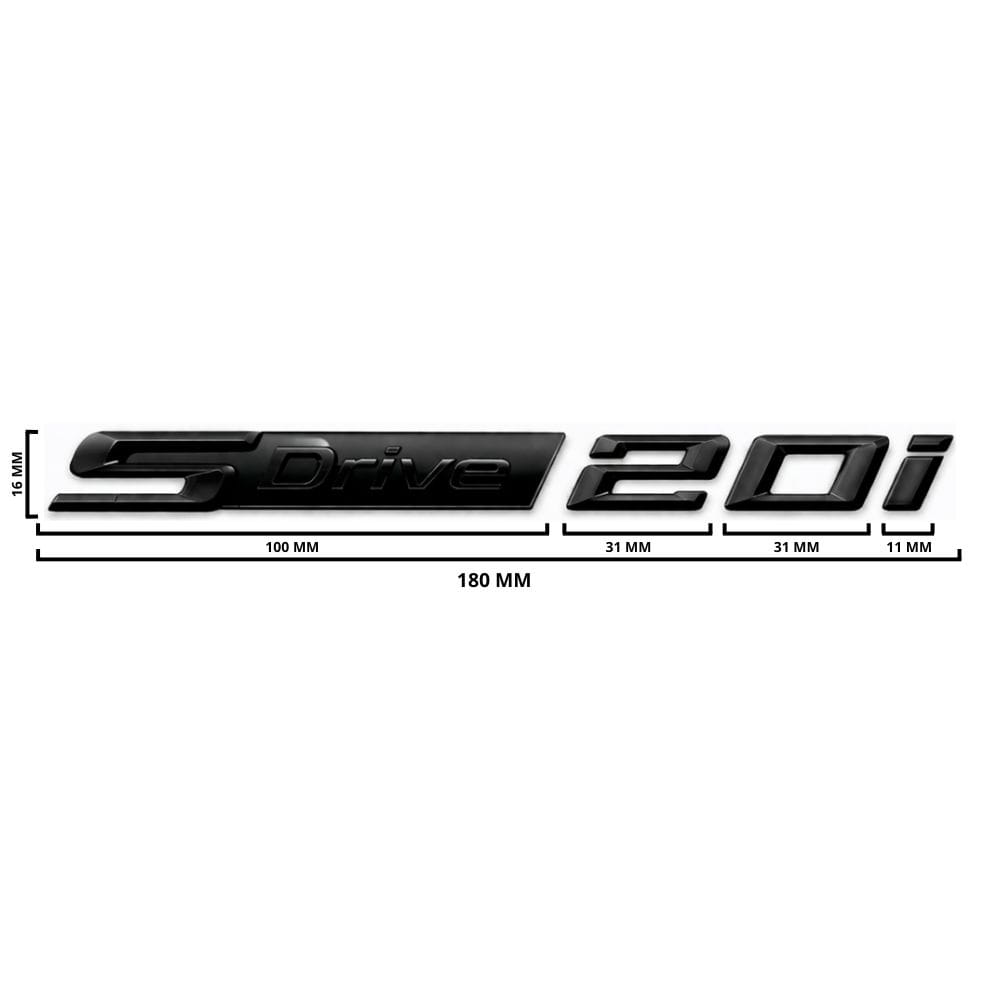 Logo BMW SDrive 20i negro para maletero o laterales