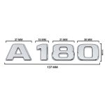 Insignia A180d cromada para portón trasero de Mercedes