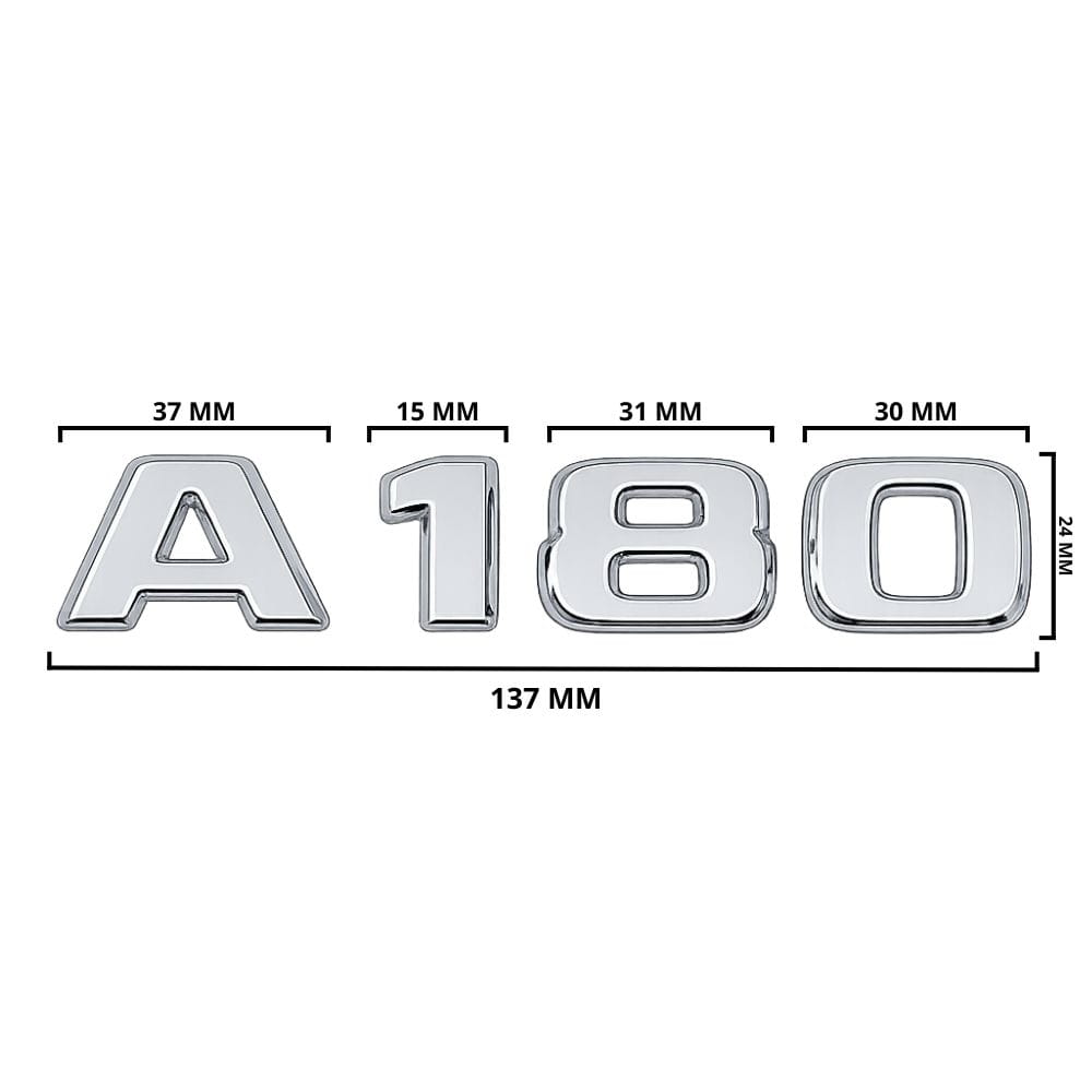 Insignia A180d cromada para portón trasero de Mercedes