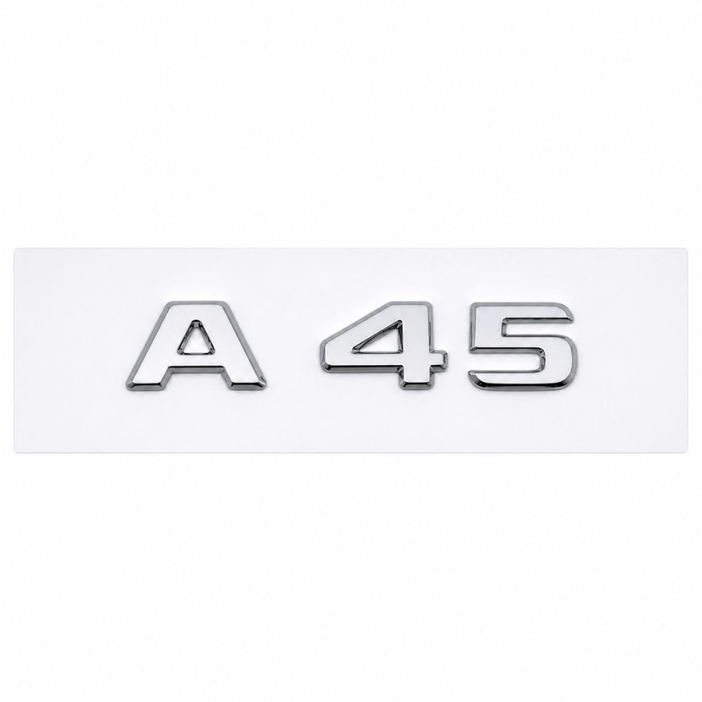 Insignia A45 cromada para portón trasero de Mercedes