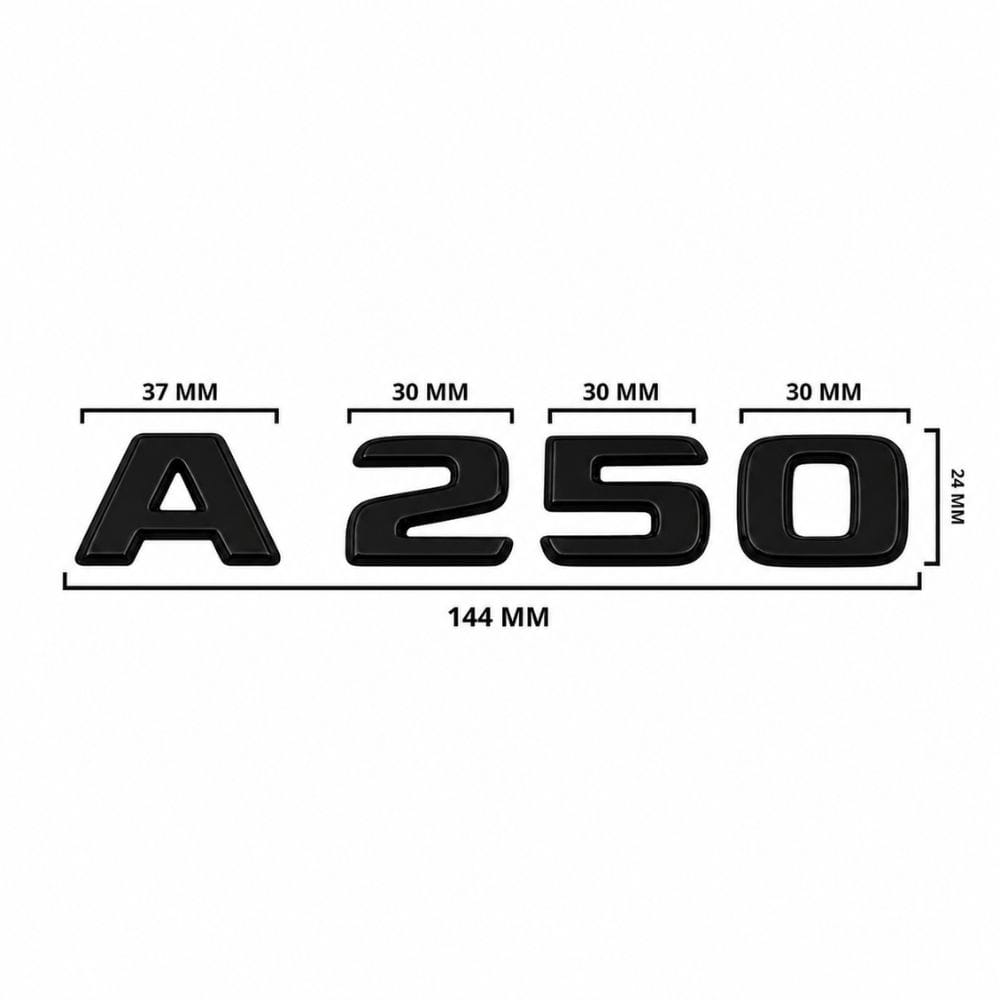 Insignia A250 negro para portón trasero de Mercedes