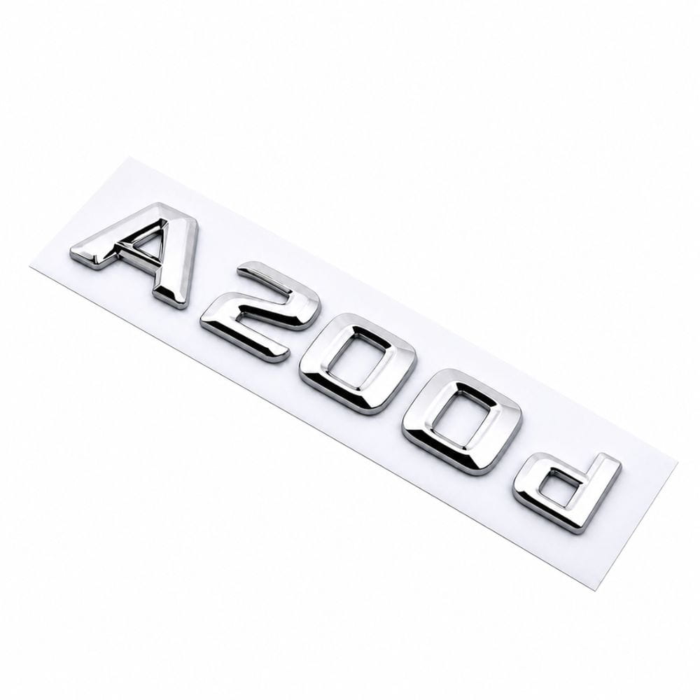 Logo A200d plateado para maletero de Mercedes Benz W176