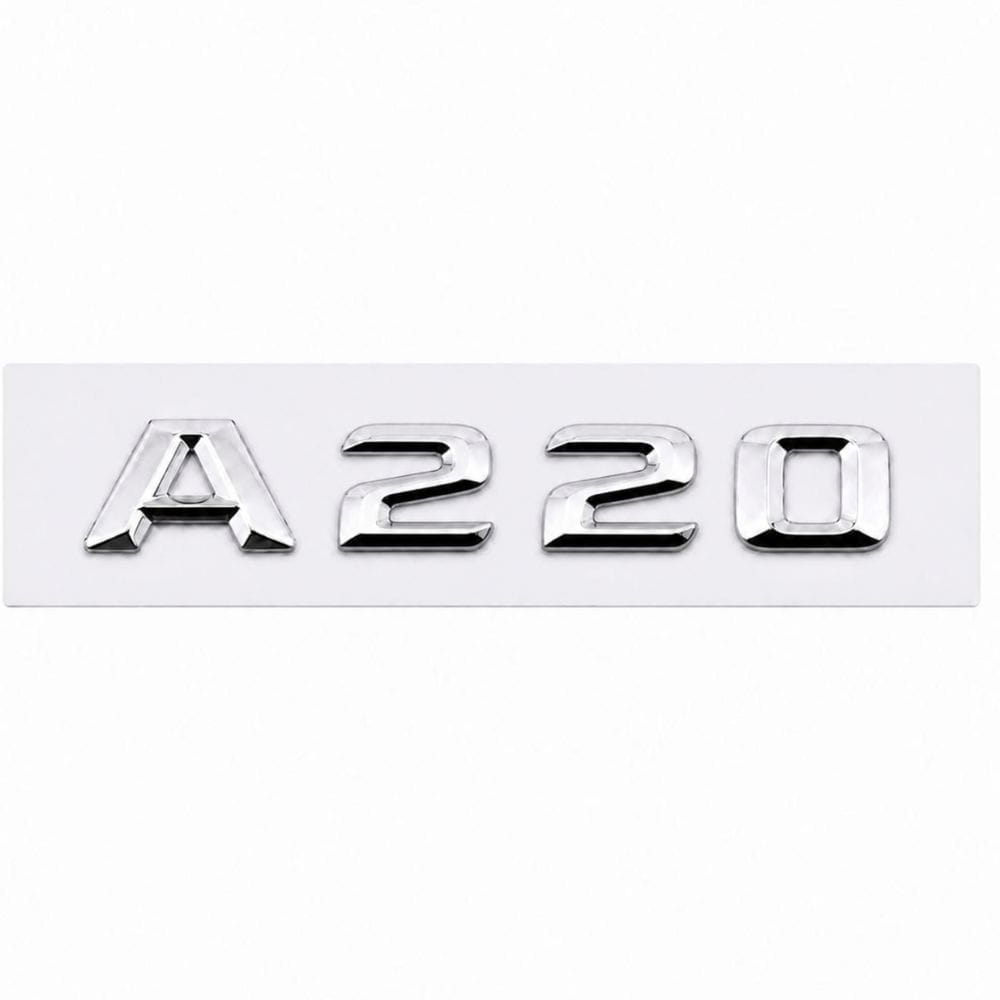 Logo A220 plateado para maletero de Mercedes Benz W176