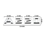 Logo A220 plateado para maletero de Mercedes Benz W176