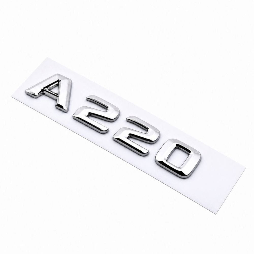 Logo A220 plateado para maletero de Mercedes Benz W176