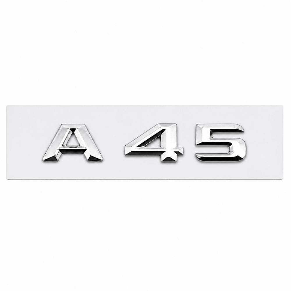 Logo A45 plateado para maletero de Mercedes Benz W176