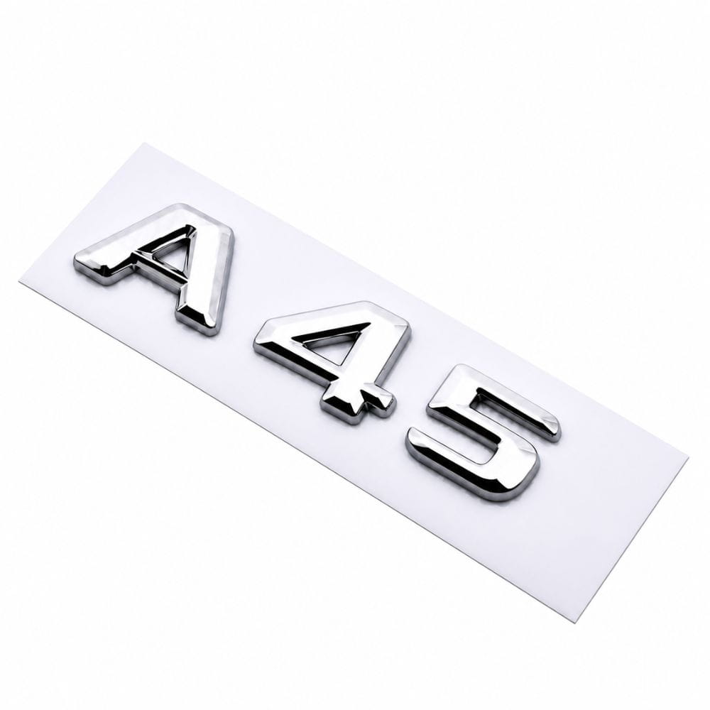 Logo A45 plateado para maletero de Mercedes Benz W176