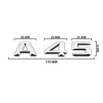 Logo A45 plateado para maletero de Mercedes Benz W176