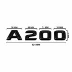 Logo A200 negro para maletero de Mercedes Benz W176