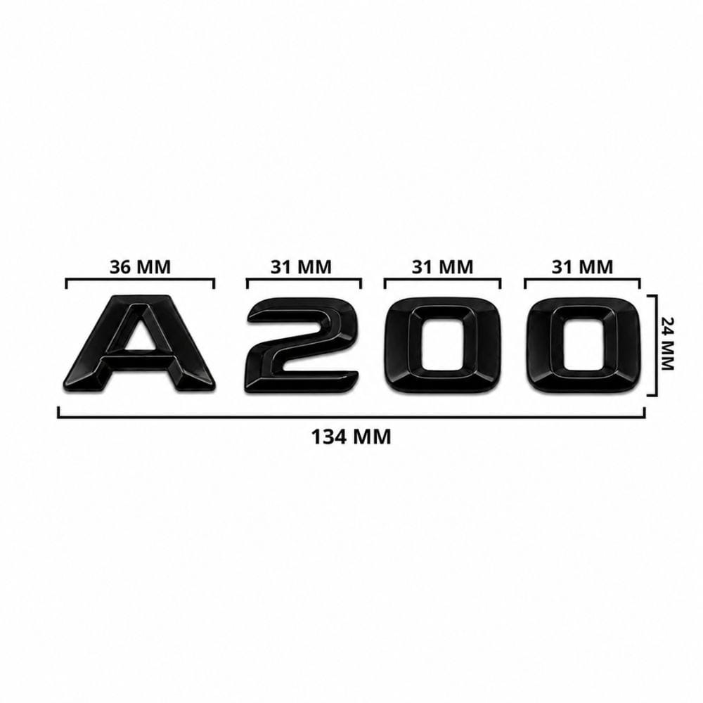 Logo A200 negro para maletero de Mercedes Benz W176