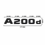 Logo A200d negro para maletero de Mercedes Benz W176