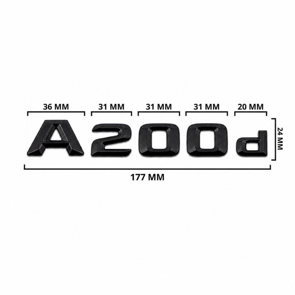 Logo A200d negro para maletero de Mercedes Benz W176
