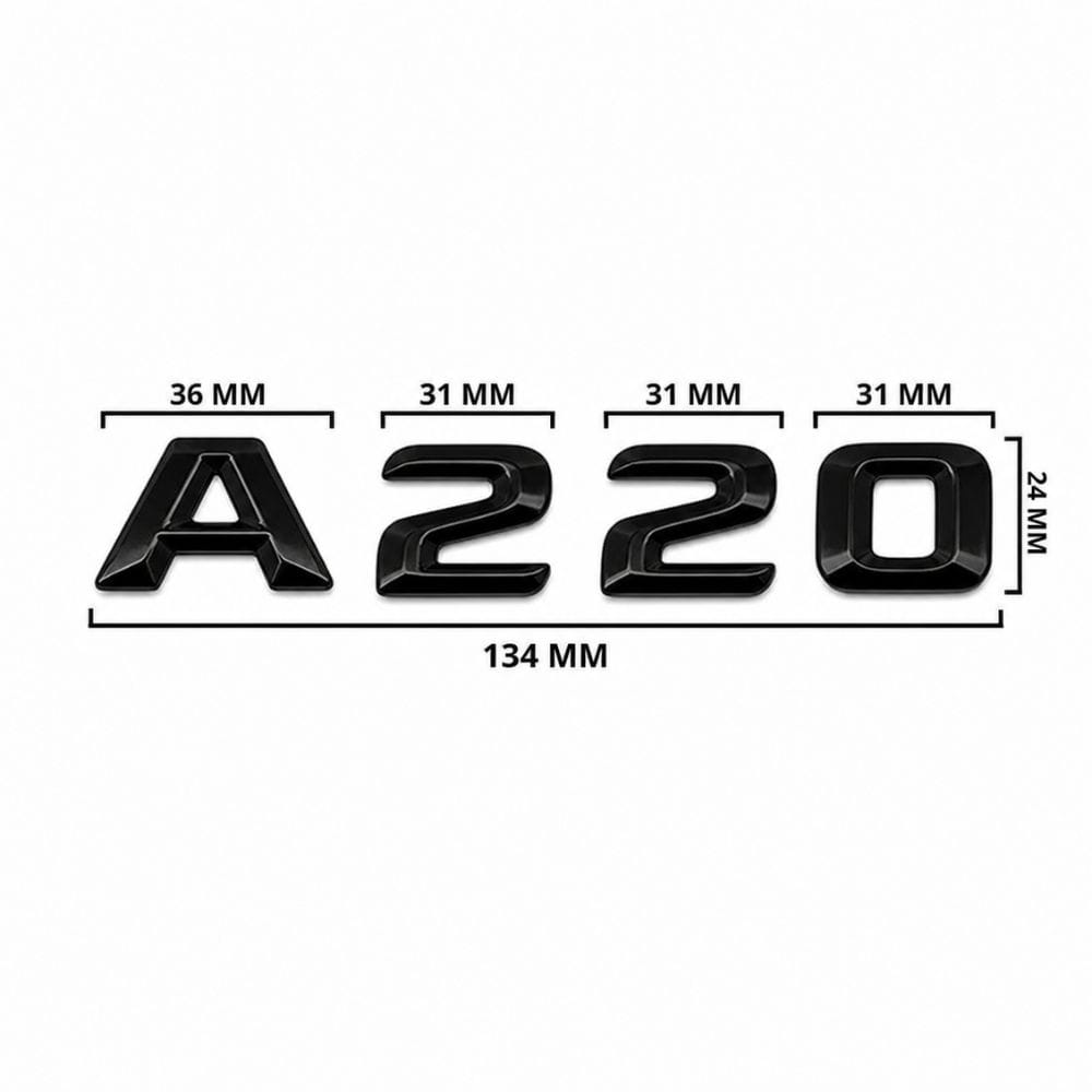 Logo A220 negro para maletero de Mercedes Benz W176