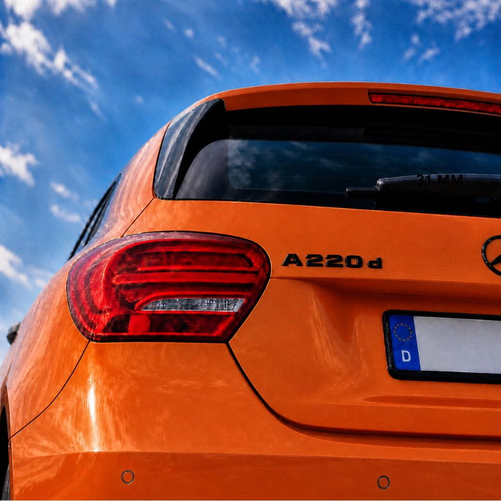 Logo A220d negro para maletero de Mercedes Benz W176