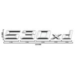 Insignia 530xd plateada para portón trasero de BMW E60 y E61