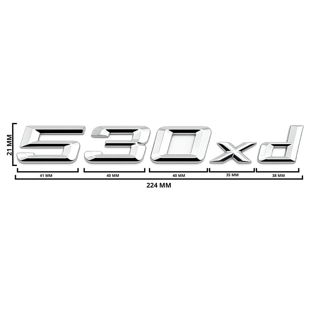 Insignia 530xd plateada para portón trasero de BMW E60 y E61