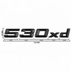 Insignia 530xd NEGRA para portón trasero de BMW E60 y E61
