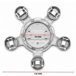 Emblema Audi 135 mm tipo estrella beige para llantas originales