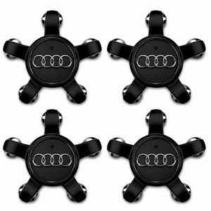Emblema Audi 135 mm tipo estrella negro para llantas originales
