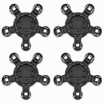 Emblema Audi 135 mm tipo estrella negro para llantas originales
