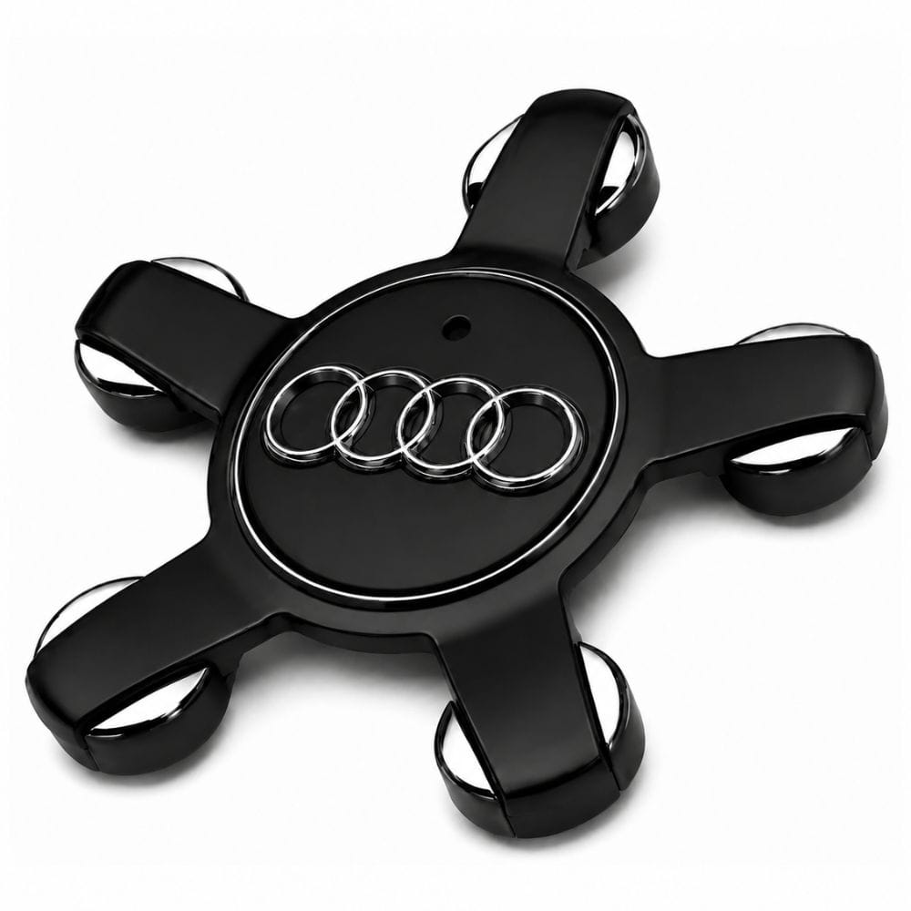 Emblema Audi 135 mm tipo estrella negro para llantas originales