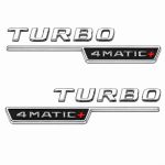 Emblema TURBO 4MATIC+ para aletas laterales cromado con AMG cromado