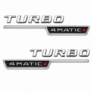Emblema TURBO 4MATIC+ para aletas laterales cromado con AMG cromado