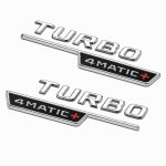 Emblema TURBO 4MATIC+ para aletas laterales cromado con AMG cromado