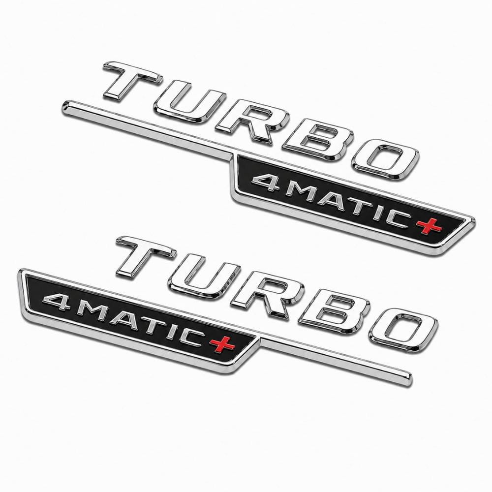 Emblema TURBO 4MATIC+ para aletas laterales cromado con AMG cromado