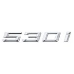Emblema 530i plateado para portón trasero de BMW Serie 5 G30 y G31 adhesivo