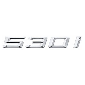 Emblema 530i plateado para portón trasero de BMW Serie 5 G30 y G31 adhesivo