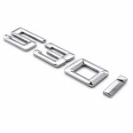 Emblema 530i plateado para portón trasero de BMW Serie 5 G30 y G31 adhesivo