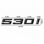 Emblema 530i negro para portón trasero de BMW Serie 5 G30 y G31 adhesivo