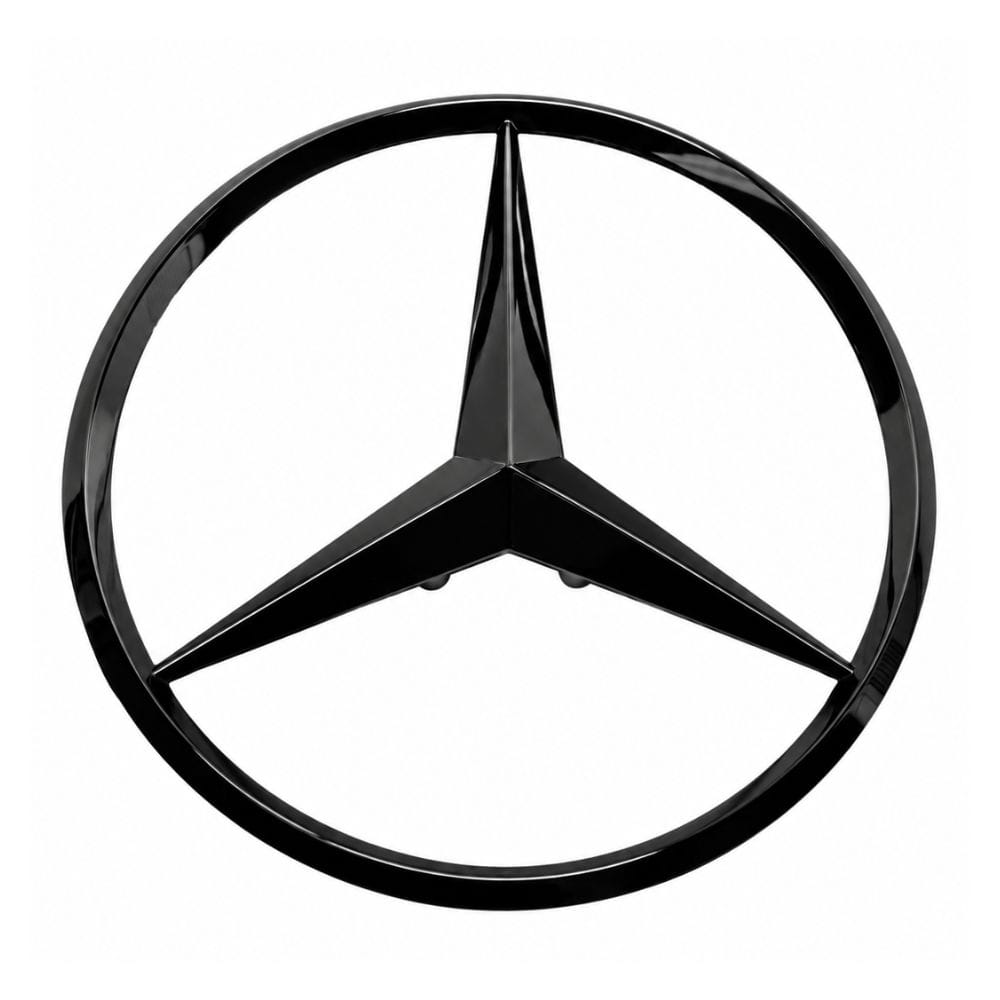 Emblema Mercedes Benz negro brillo de 90 mm para maletero de Mercedes GT C190 AMG