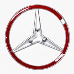 Emblema Mercedes Benz cromado de 90 mm para maletero de Mercedes GT C190 AMG