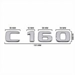 Emblema C160 color cromado para la parte trasera de Mercedes Benz Clase C C160